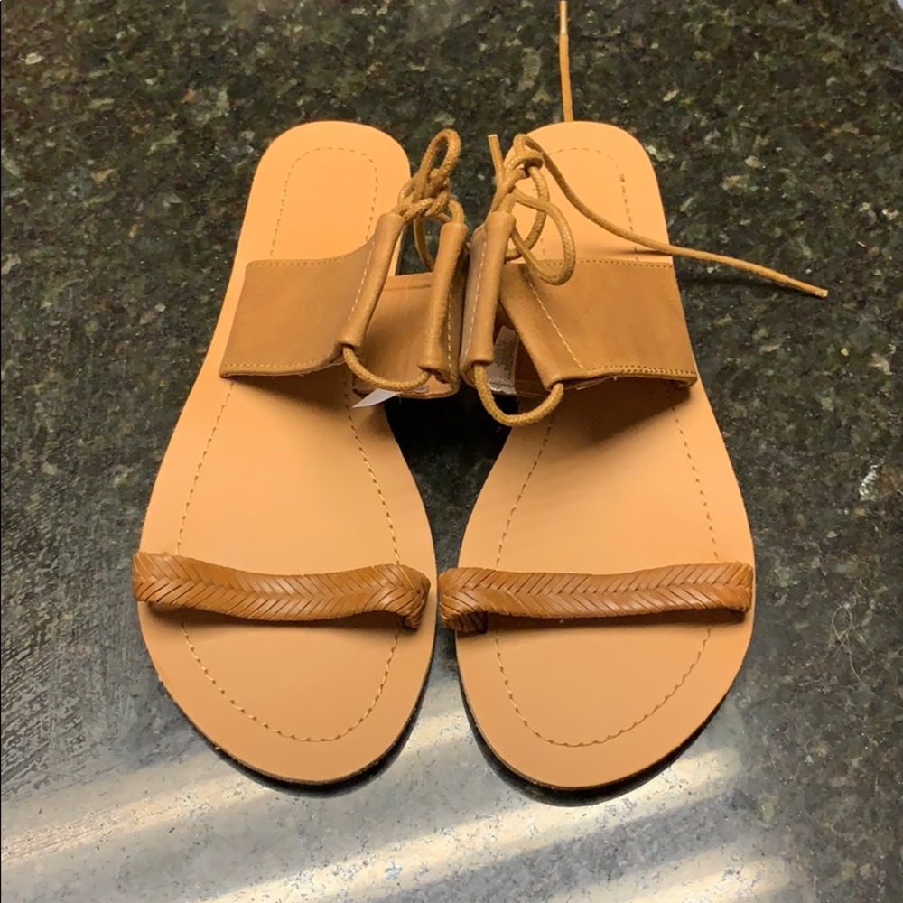 Brown flat sandles